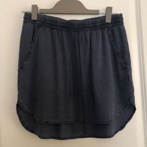 Navy Tencel Skirt